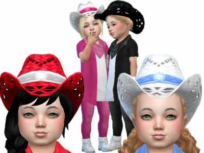 Cowboy HAT Convert For Toddler Girls Sims 4 CC