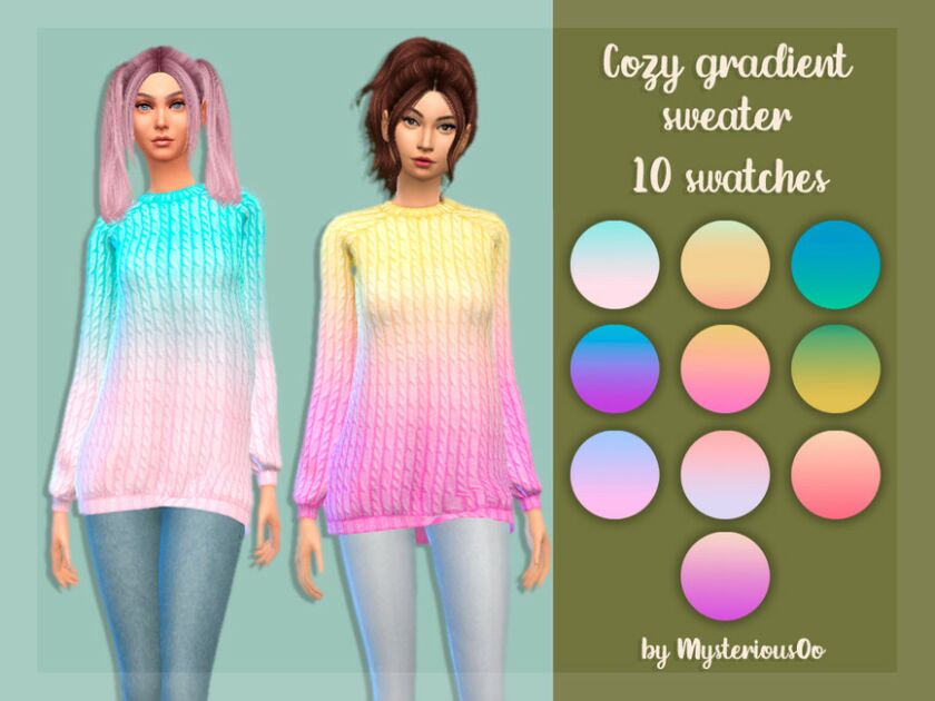 Cozy Gradient Sweater By Mysteriousoo Sims 4 CC