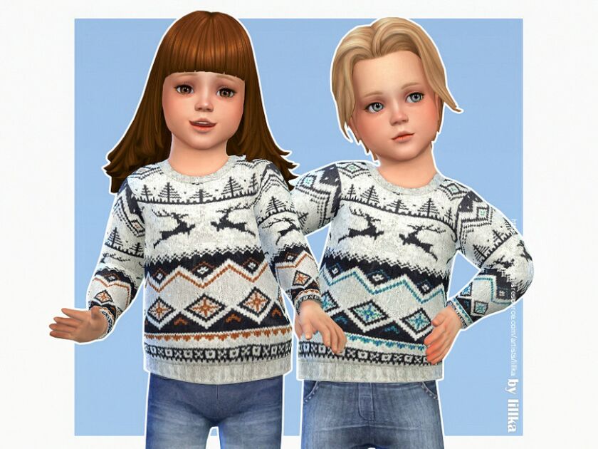 Cozy Winter Sweater 10 By Lillka Sims 4 CC