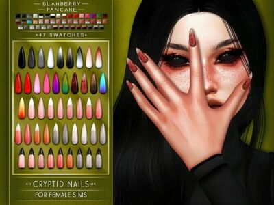 Cryptid Nails Sims 4 CC