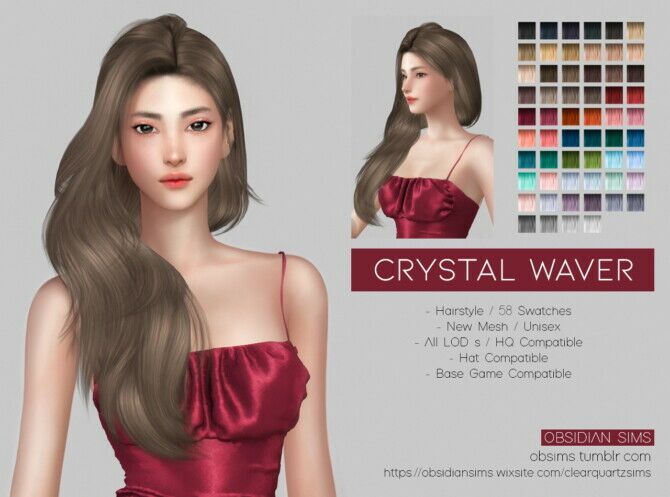 Crystal Waver Hairstyle Sims 4 CC