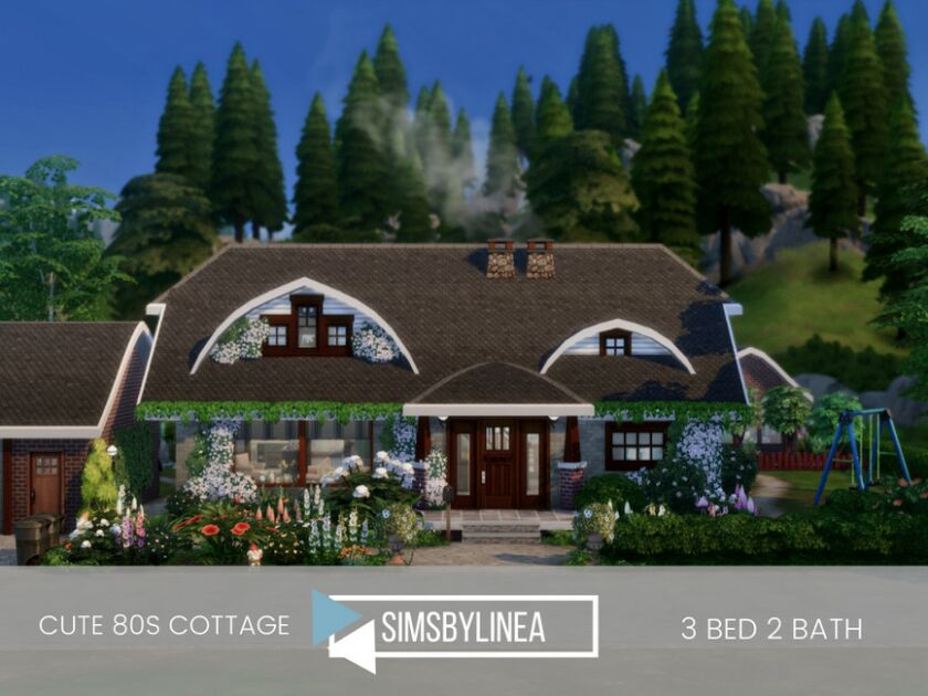 Cute 80S Cottage Sims 4 CC