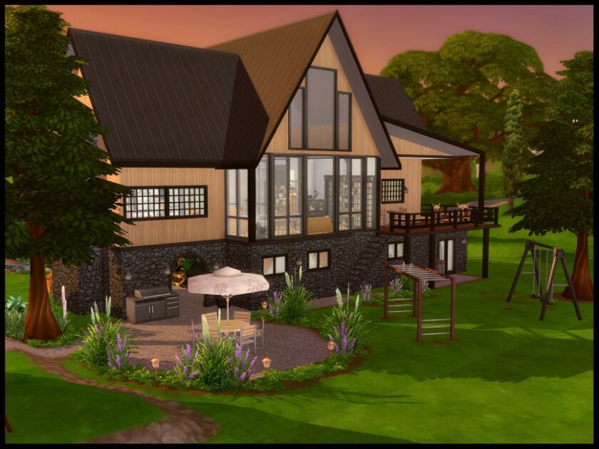 sims 4 cc cypress tree cottage by sparky 3