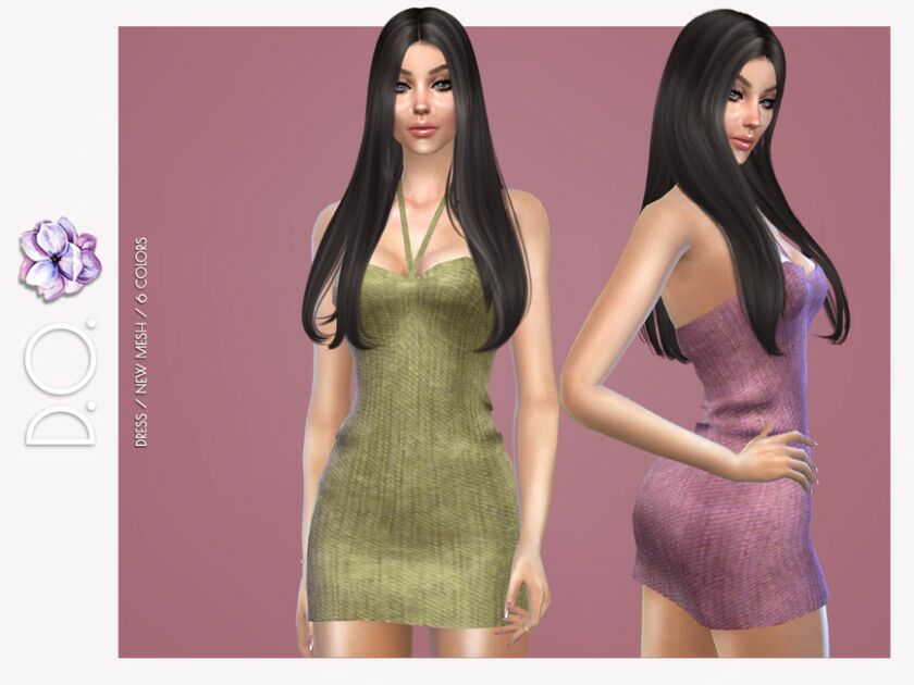 D.o.lilac Dress 114 Sims 4 CC