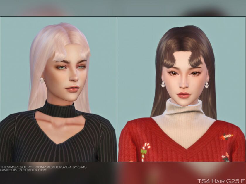 Daisysims Female Hair G25 Sims 4 CC