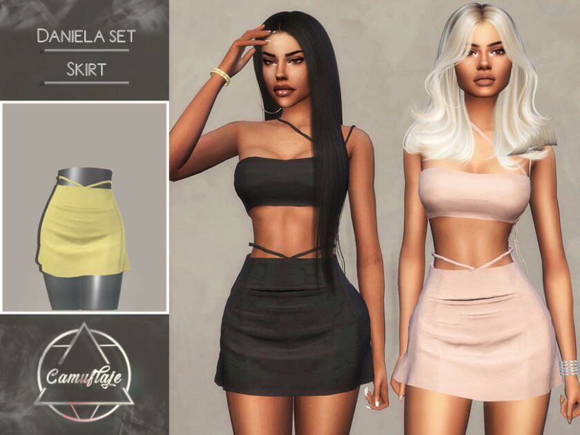 Daniela SET – Skirt By Camuflaje Sims 4 CC