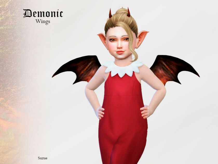 Demonic Wings Toddler By Suzue Sims 4 CC