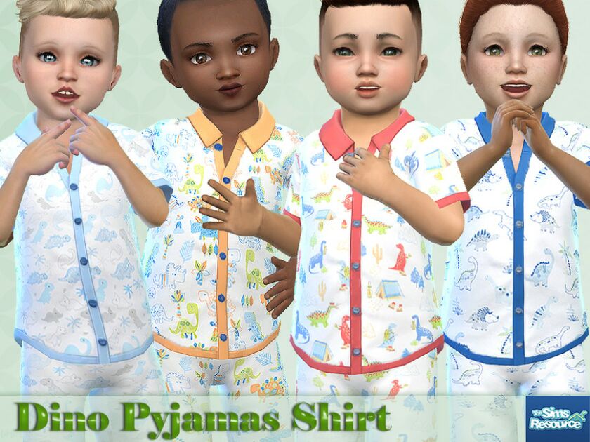 Dino Pyjamas Shirt Sims 4 CC