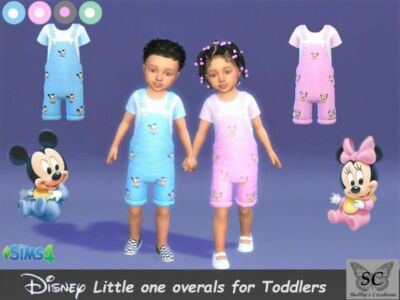 Disney Little ONE Overals For Toddlers By Shellty Sims 4 CC