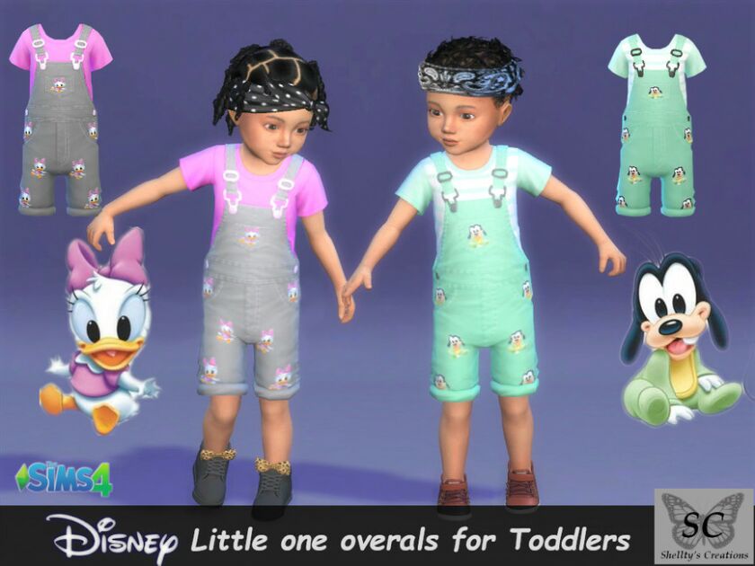 sims 4 cc disney little one overals for toddlers by shellty 2