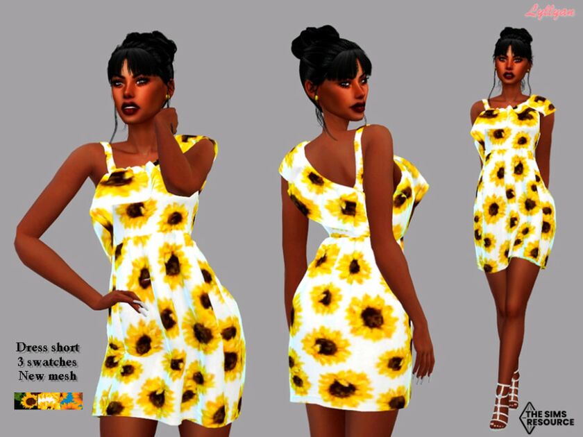 Dress Adult- Bianca By Lyllyan Sims 4 CC