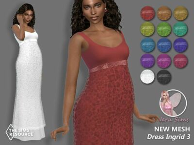 Dress Ingrid 3 – NEW Mesh Sims 4 CC