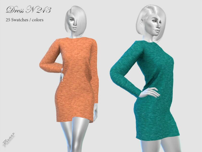 Dress N 243 By Pizazz Sims 4 CC