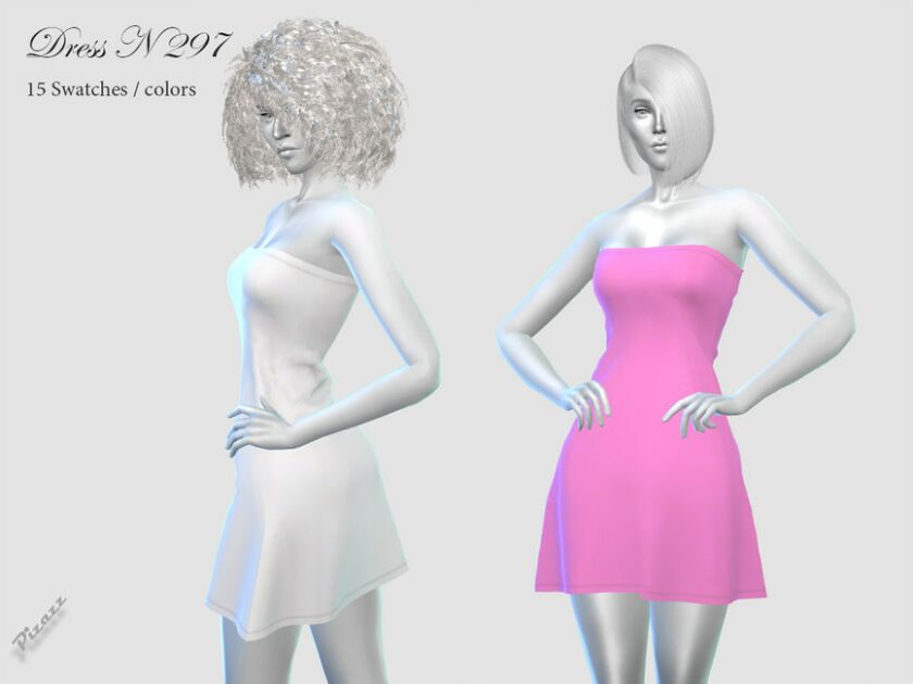 Dress N 297 By Pizazz Sims 4 CC