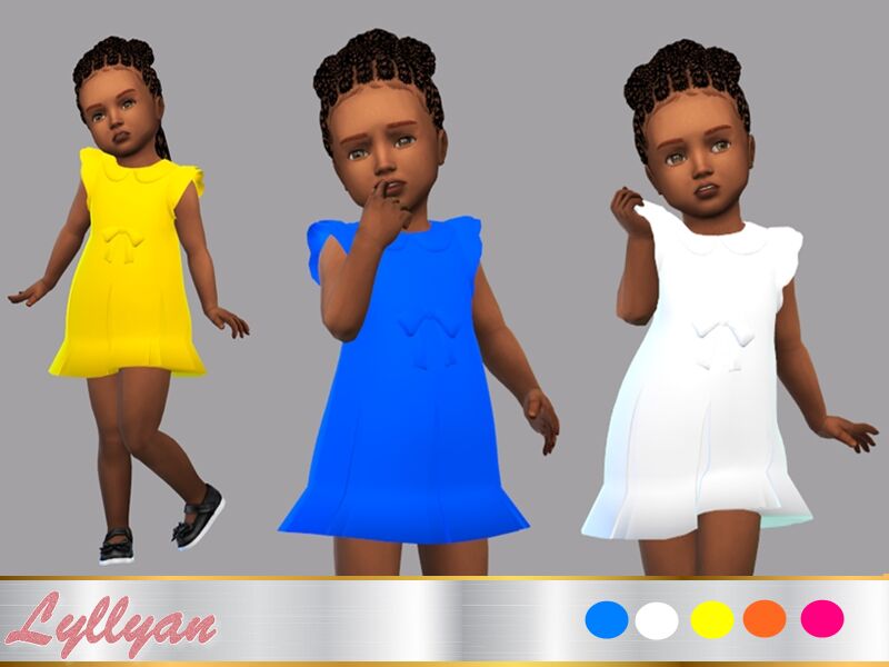 Dress Pauliny Toddler By Lyllyan Sims 4 CC