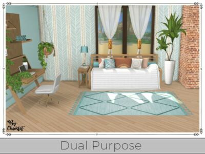 Dual Purpose Office Bedroom Combo By Chicklet Sims 4 CC