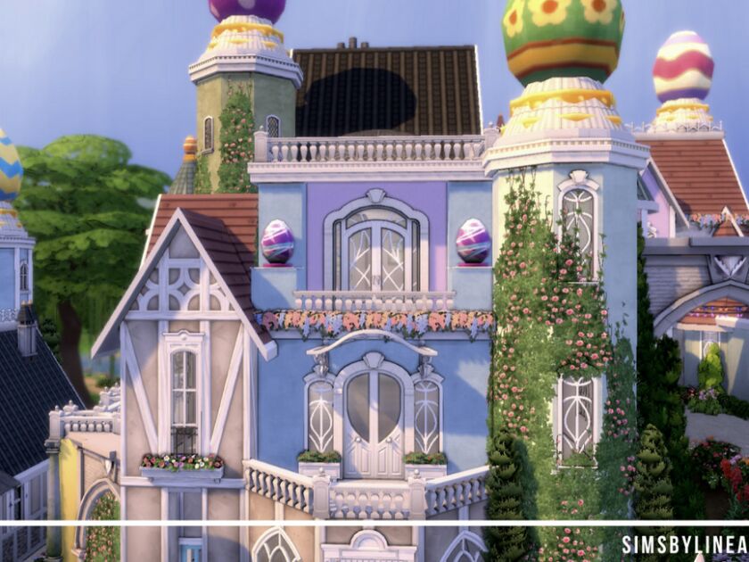 sims 4 cc easter castle by simsbylinea 4