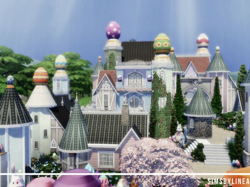 sims 4 cc easter castle by simsbylinea 6