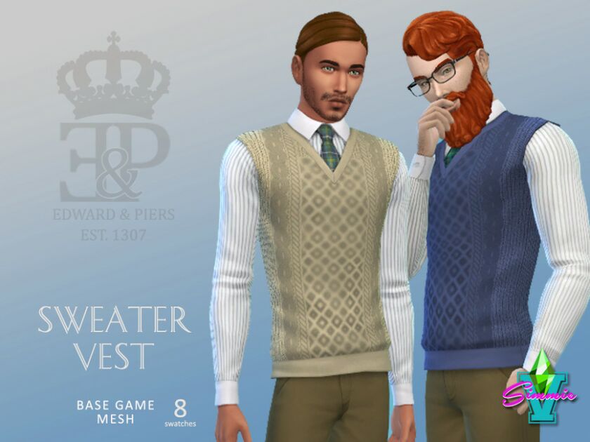 Edward & Piers Country Sweater Vest By Simmiev Sims 4 CC