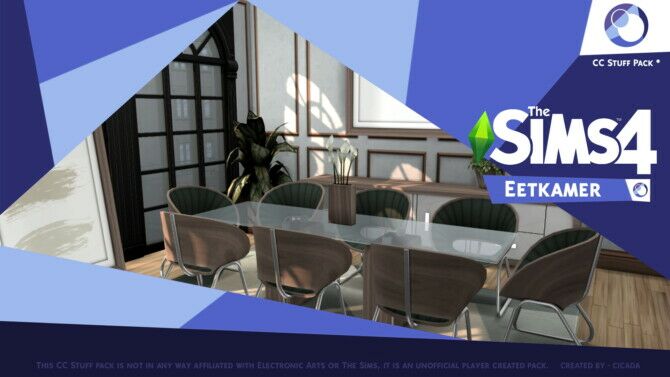 Eetkamer Dining Room By Cicada Sims 4 CC