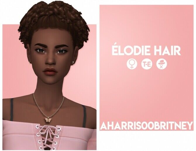 Elodie Hair Sims 4 CC