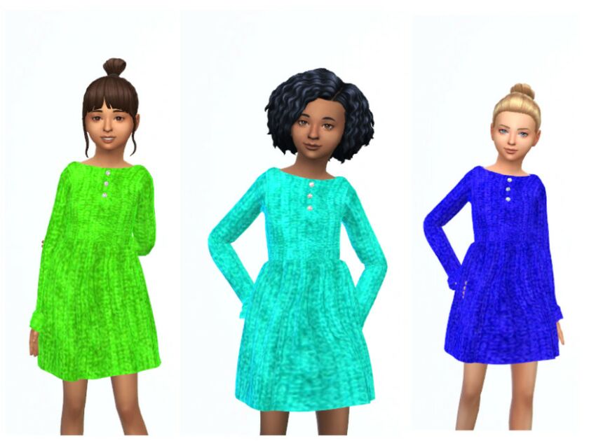 Erinaok Girl’s Dress 1103 Sims 4 CC