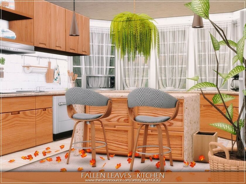 Fallen Leaves – Kitchen Sims 4 CC