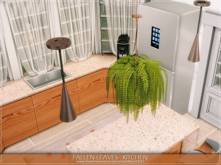 sims 4 cc fallen leaves kitchen by mychqqq 5