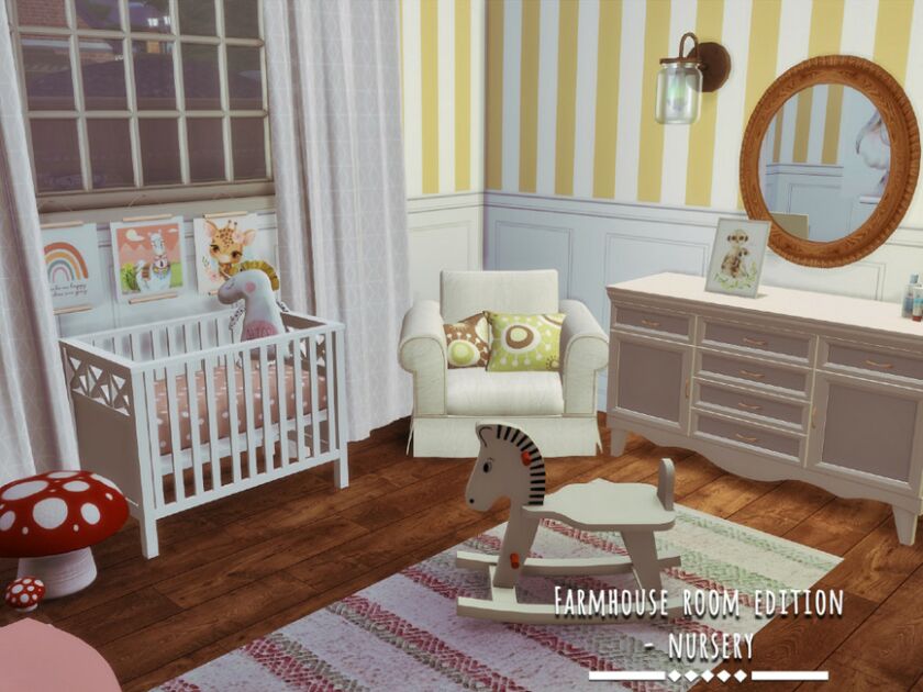 Farmhouse Nursery By Genkaiharetsu Sims 4 CC