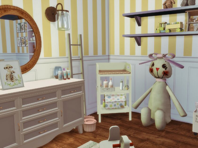 sims 4 cc farmhouse nursery by genkaiharetsu 4