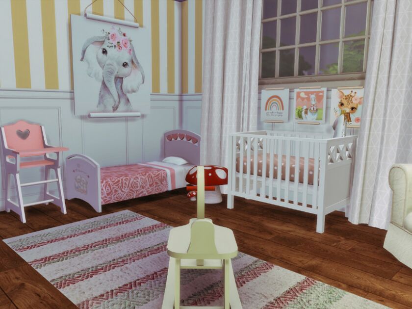 sims 4 cc farmhouse nursery by genkaiharetsu 6