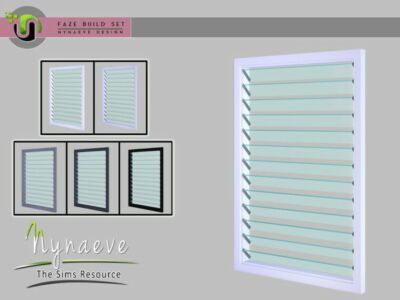 Faze Tall Window V5 (Open) Sims 4 CC