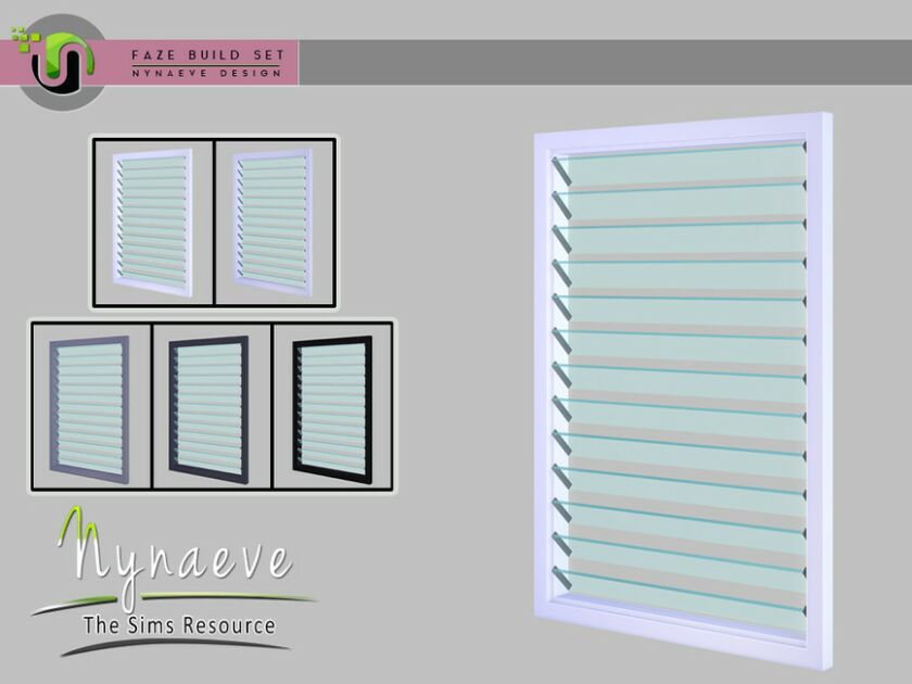 Faze Tall Window V5 (Open) Sims 4 CC