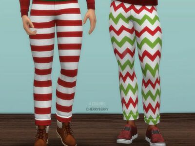 Festive Santa Pants By Cherryberrysim Sims 4 CC