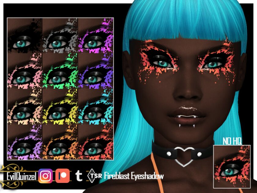 Fireblast Eyeshadow By Evilquinzel Sims 4 CC