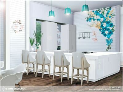 Flora Kitchen By Moniamay72 Sims 4 CC