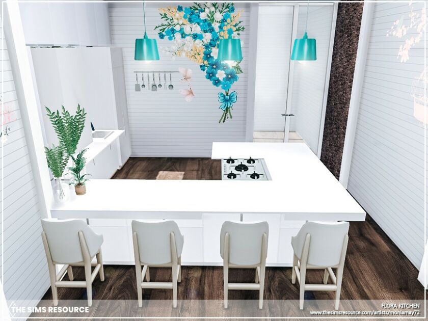 sims 4 cc flora kitchen by moniamay72 5