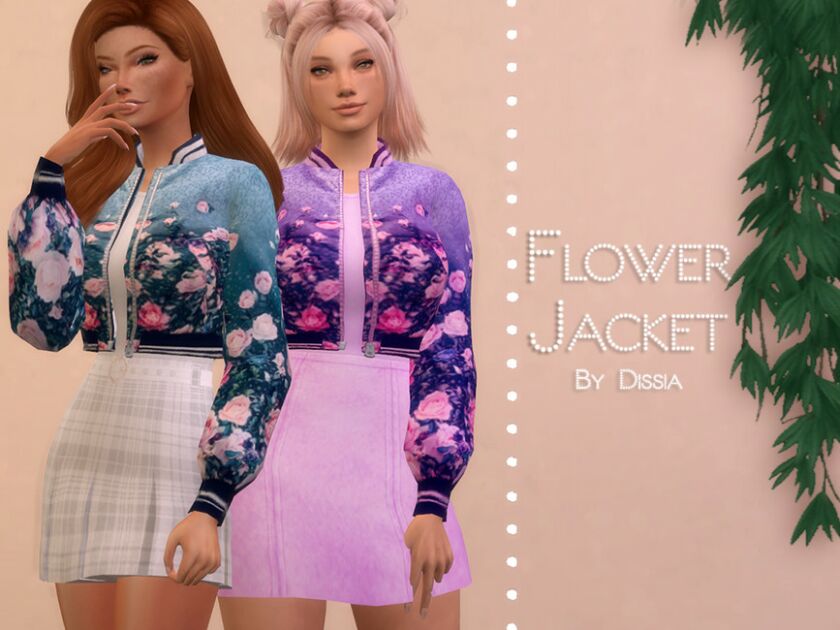 Flower Jacket By Dissia Sims 4 CC