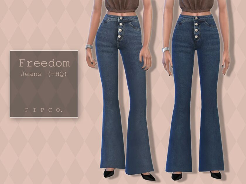 Freedom Jeans (Flared) Sims 4 CC