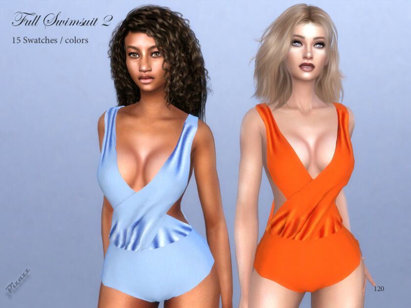 Full Swimsuit 2 By Pizazz Sims 4 CC