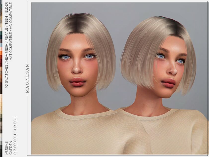 Garden Hair By Magpiesan Sims 4 CC