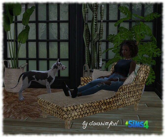 sims 4 cc garden lounger by dorosimfan1 2