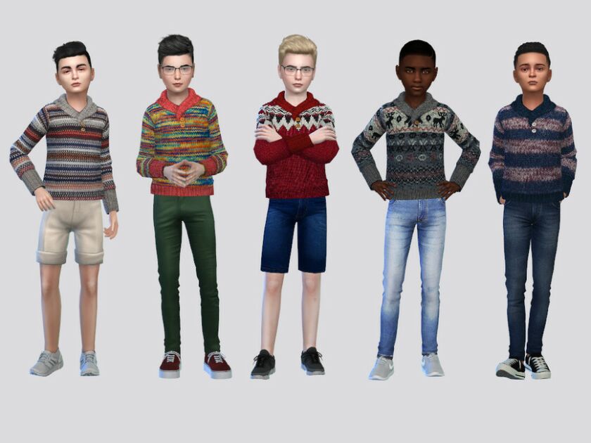 Glenn Sweater Boys By Mclaynesims Sims 4 CC