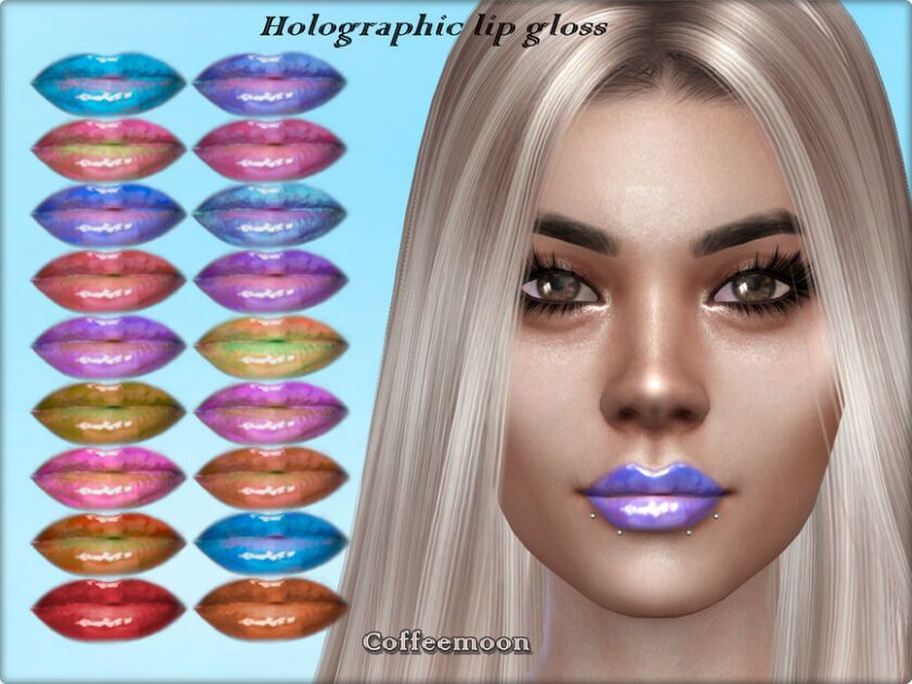 Golographic LIP Gloss By Coffeemoon Sims 4 CC