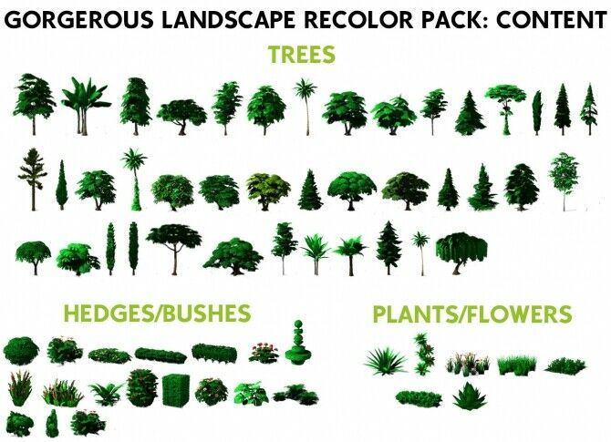 sims 4 cc gorgerous landscape recolor pack by isandor 3