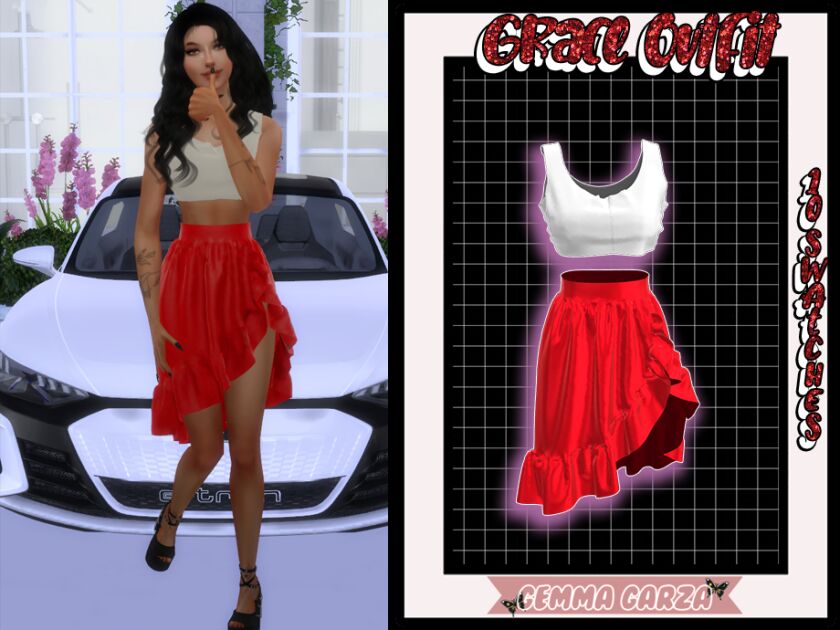 Grace Outfit By Gemmagarza Sims 4 CC