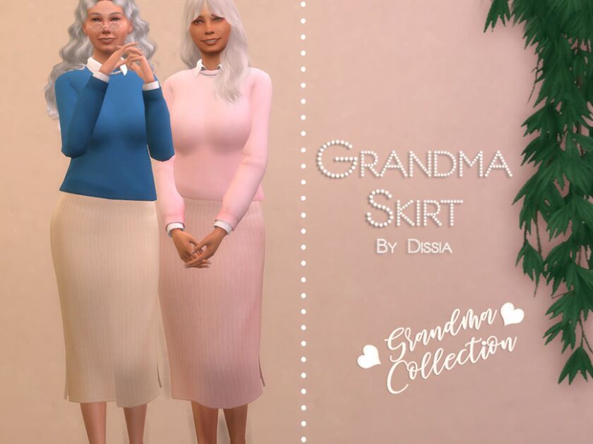 Grandma Skirt – Grandma Collection By Dissia Sims 4 CC