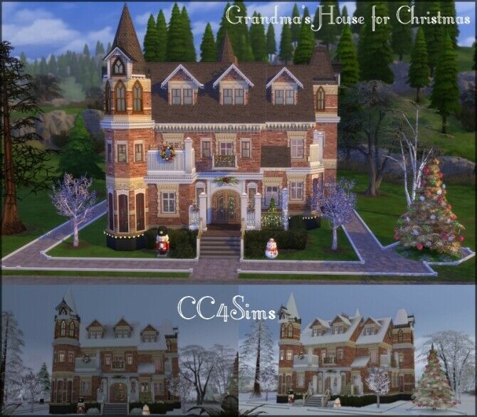 Grandma’s House For Christmas Sims 4 CC