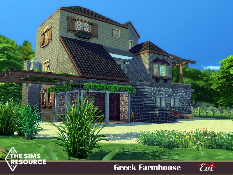 sims 4 cc greek farmhouse with tsr only cc by evi 2