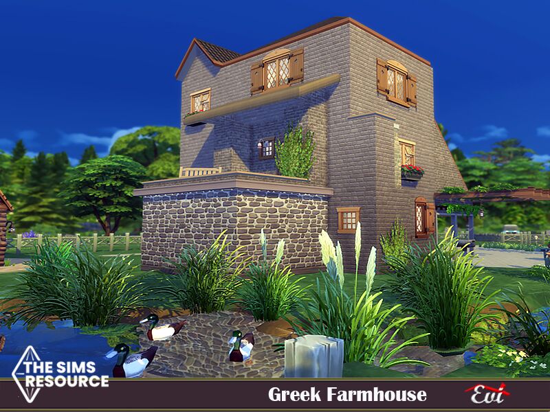 sims 4 cc greek farmhouse with tsr only cc by evi 3